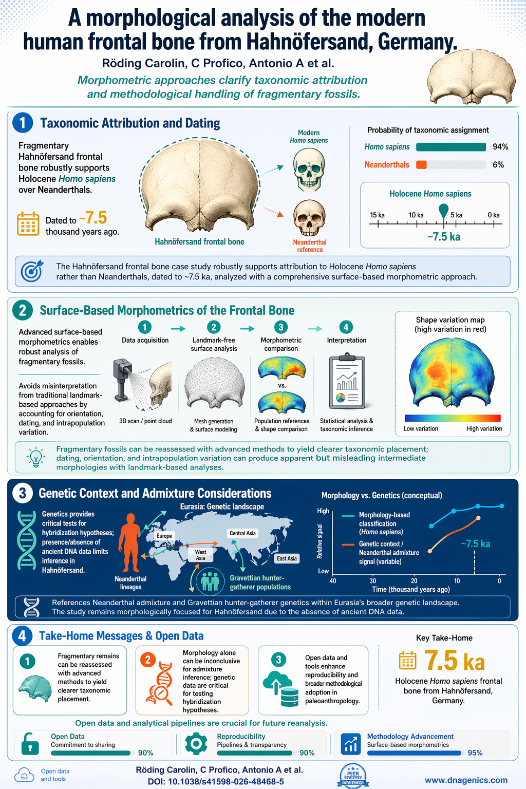 3D surface-based analysis of Hahnöfersand frontal bone in a modern human context