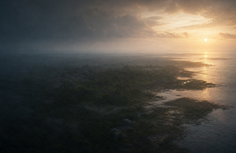 Coastal Dawn: Belize 8,800 Years Ago