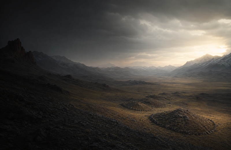Echoes from Ulgii Barrows